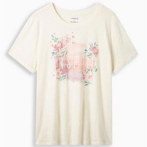 Torrid Inspire Classic Fit Heritage Slub Crew Neck Roll Sleeve Tee